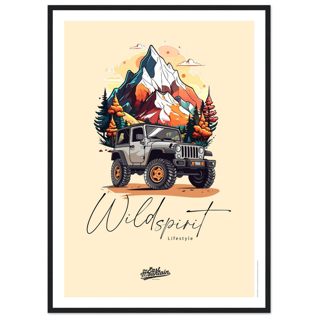 Affiche décoration baroudeur montagne