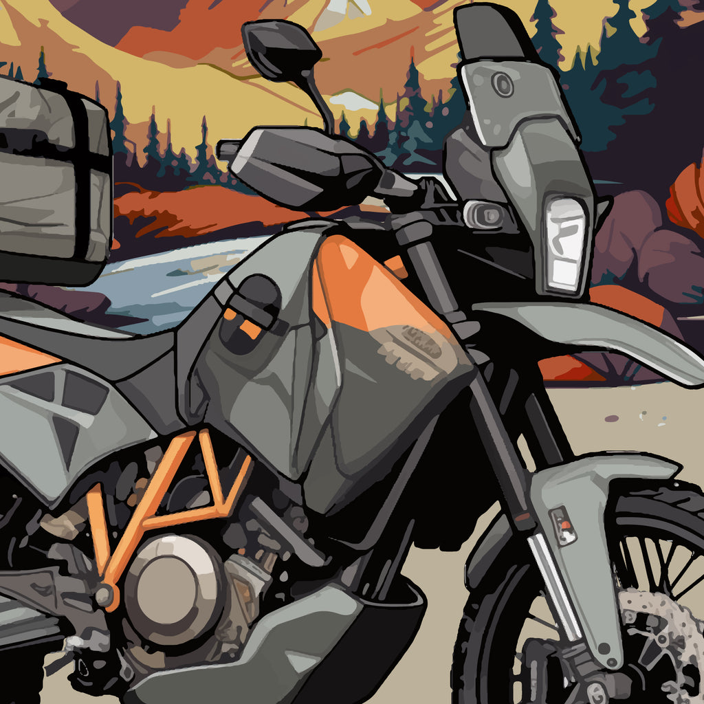 Affiche HUSQVARNA – Poster moto trail aventure | THE EAST MOUNTAIN