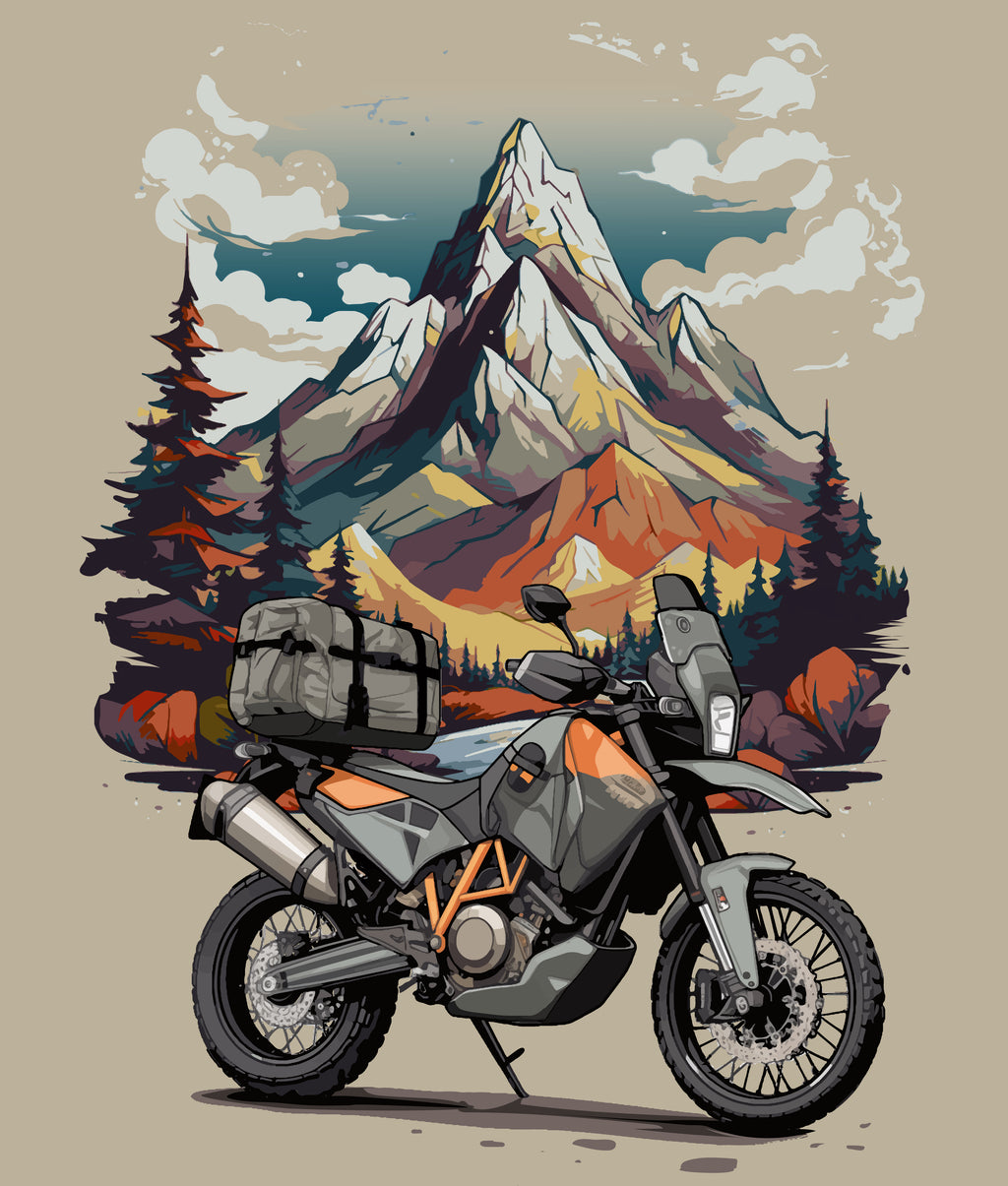 Affiche HUSQVARNA – Poster moto trail aventure | THE EAST MOUNTAIN