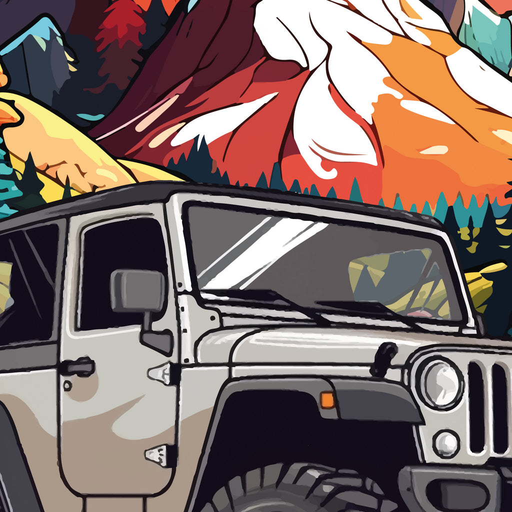 Détail d'une illustration Jeep THE EAST MOUNTAIN