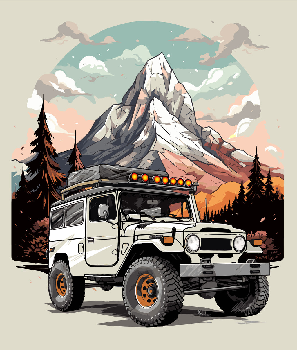 Affiche TOYOTA – Poster 4x4 légendaire | THE EAST MOUNTAIN
