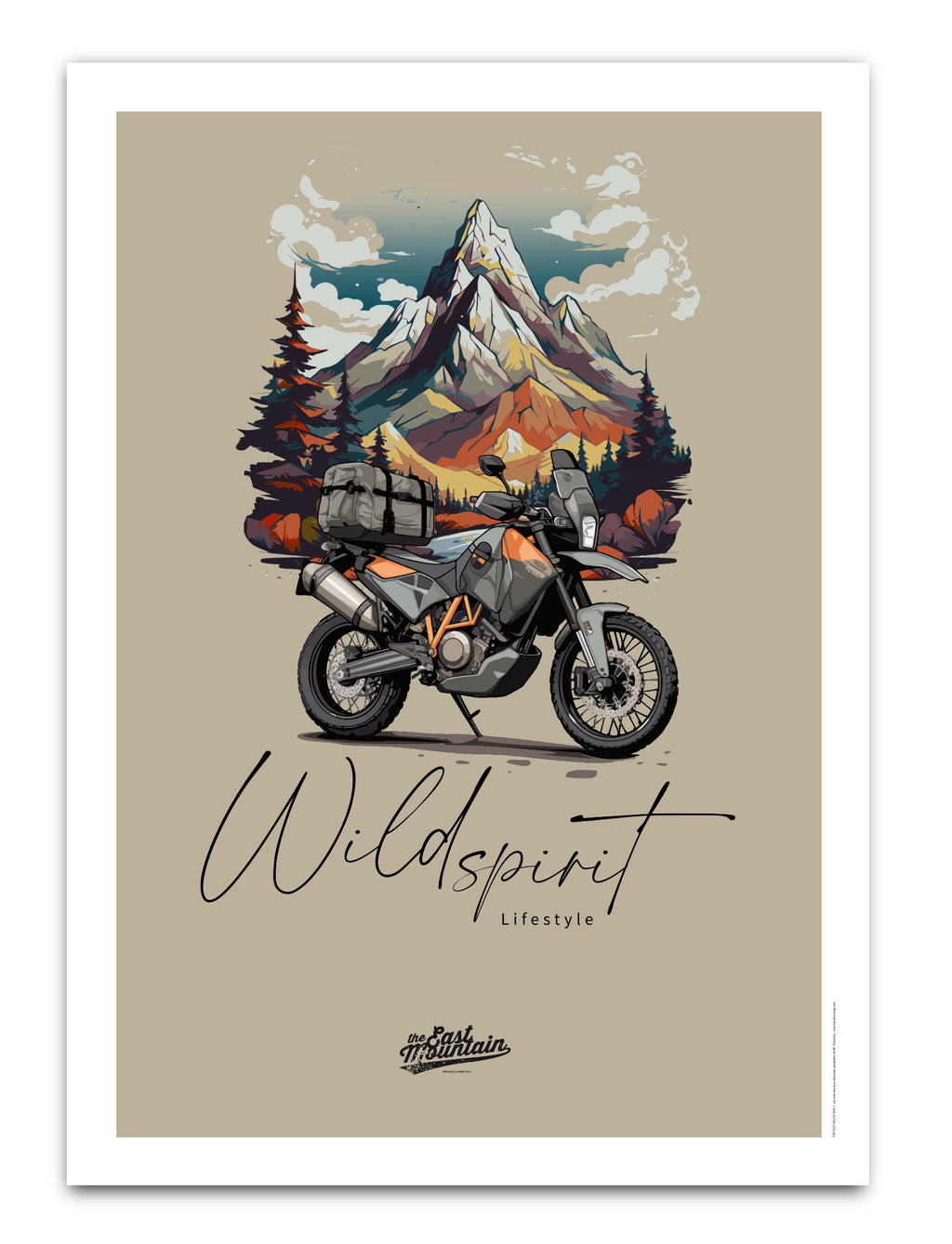 Affiche HUSQVARNA – Poster moto trail aventure | THE EAST MOUNTAIN