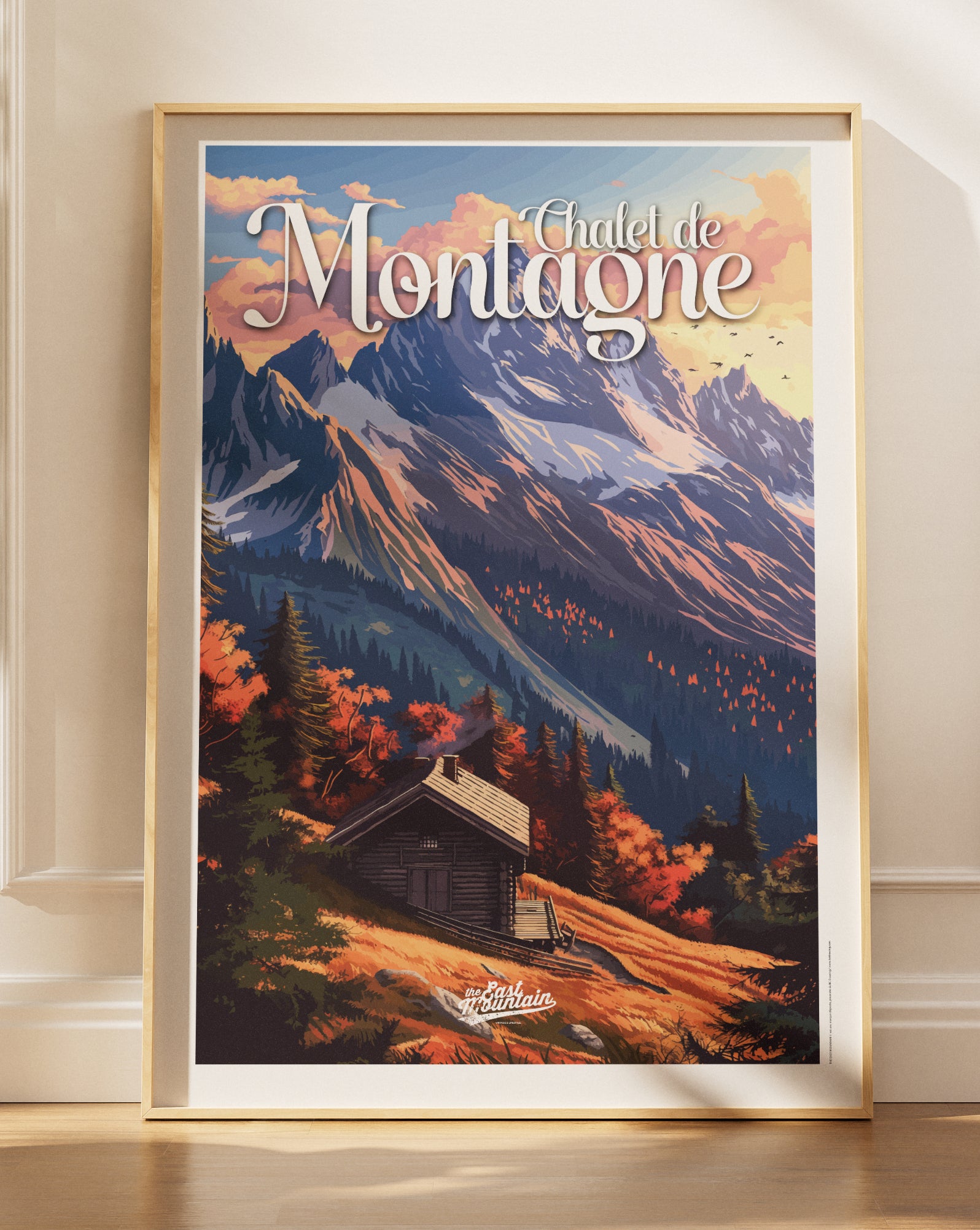 Affiche CHALET DU HAUT – Art mural ambiance montagne | THE EAST MOUNTAIN