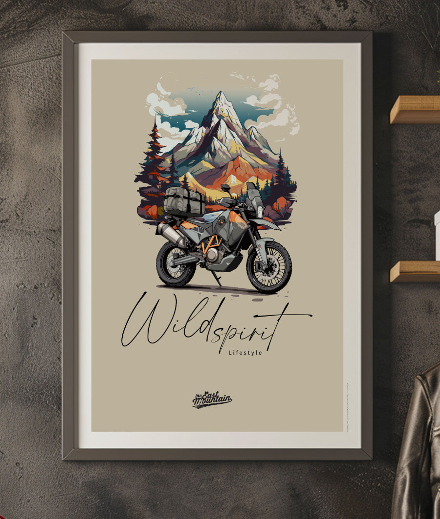 Affiche HUSQVARNA – Poster moto trail aventure | THE EAST MOUNTAIN