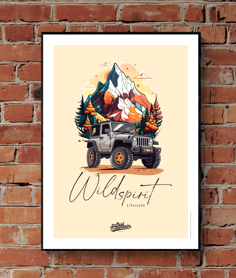 Affiche JEEP – Déco murale baroudeur | THE EAST MOUNTAIN