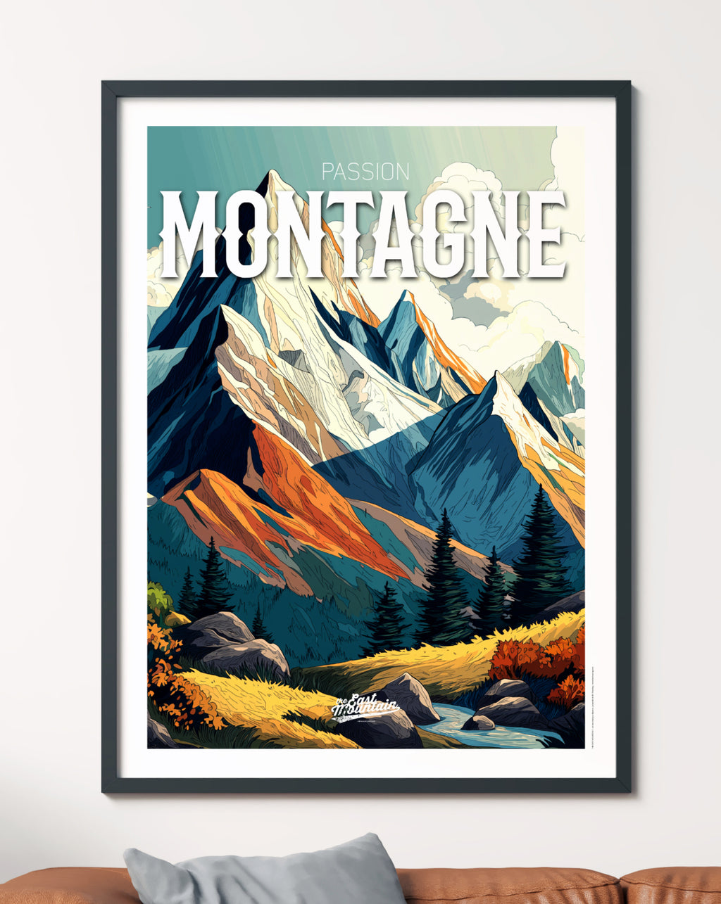 Affiche PASSION MONTAGNE - LES COULEURS DES CIMES – Illustration décorative esprit nature | THE EAST MOUNTAIN