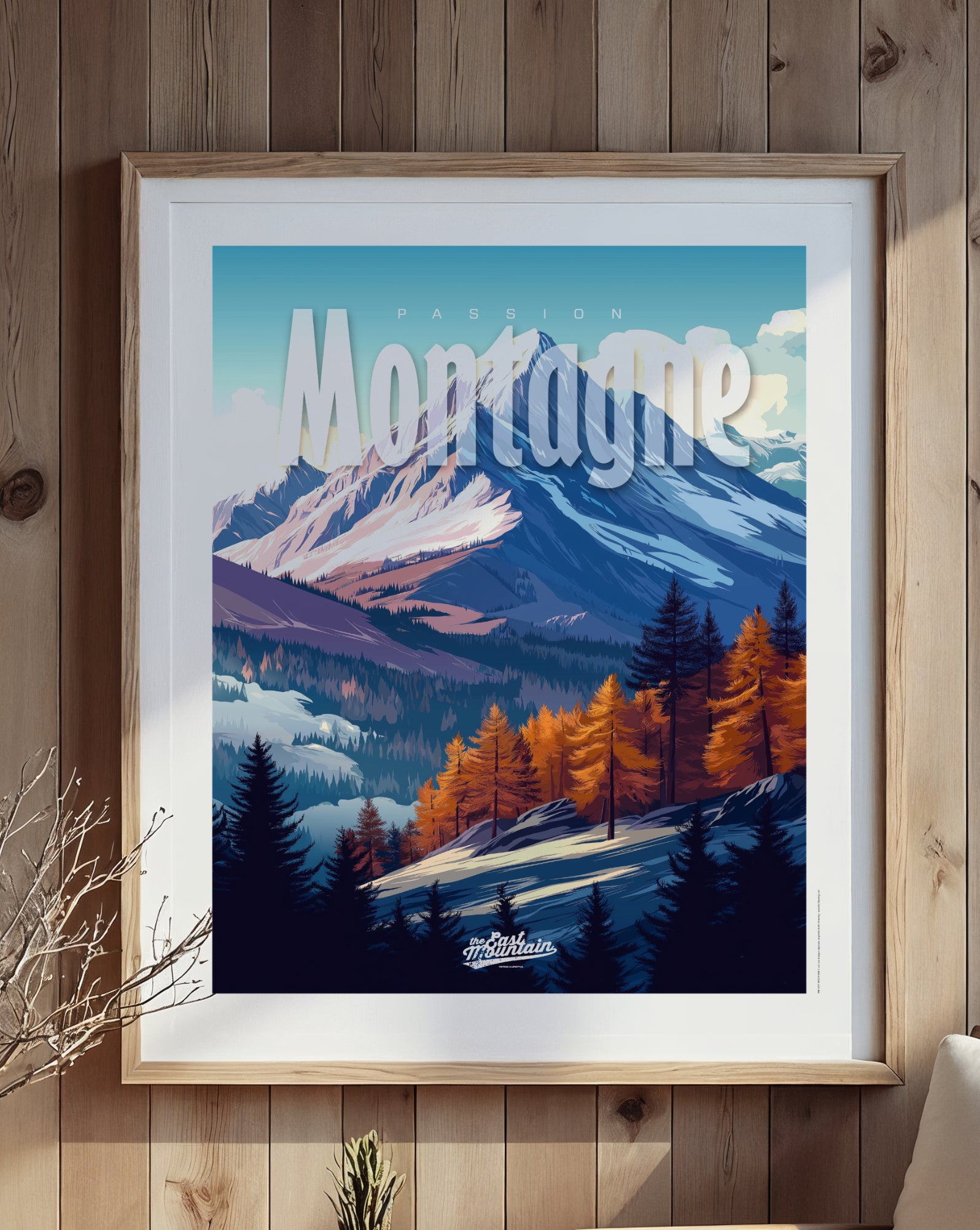 Affiche PASSION MONTAGNE - NEIGE D'AUTOMNE – Décoration murale esprit alpin | THE EAST MOUNTAIN