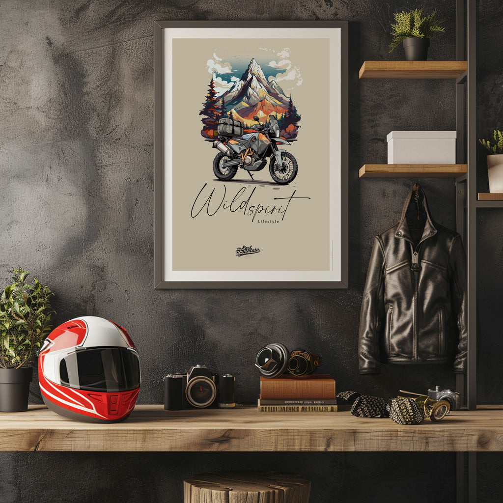 Affiche HUSQVARNA – Poster moto trail aventure | THE EAST MOUNTAIN