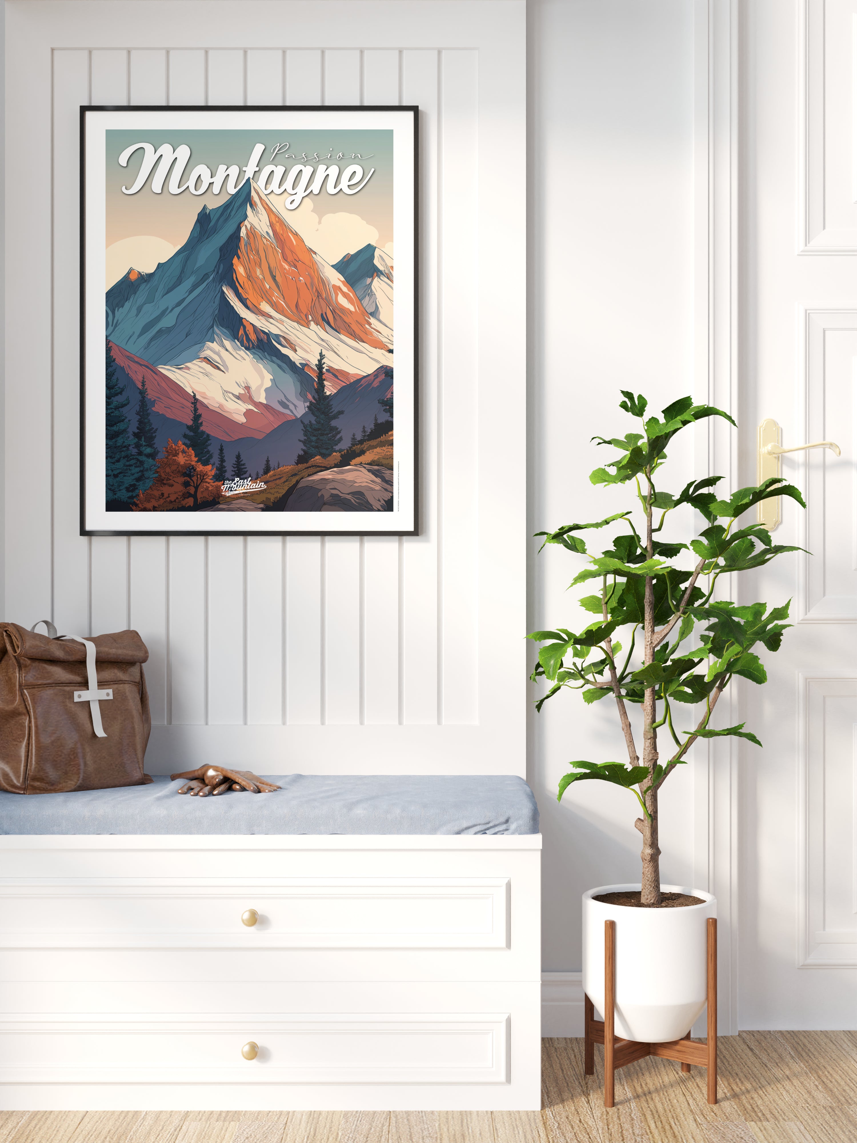 Affiche PASSION MONTAGNE - LUMIERE D'UN SOIR – Décoration murale esprit alpin | THE EAST MOUNTAIN