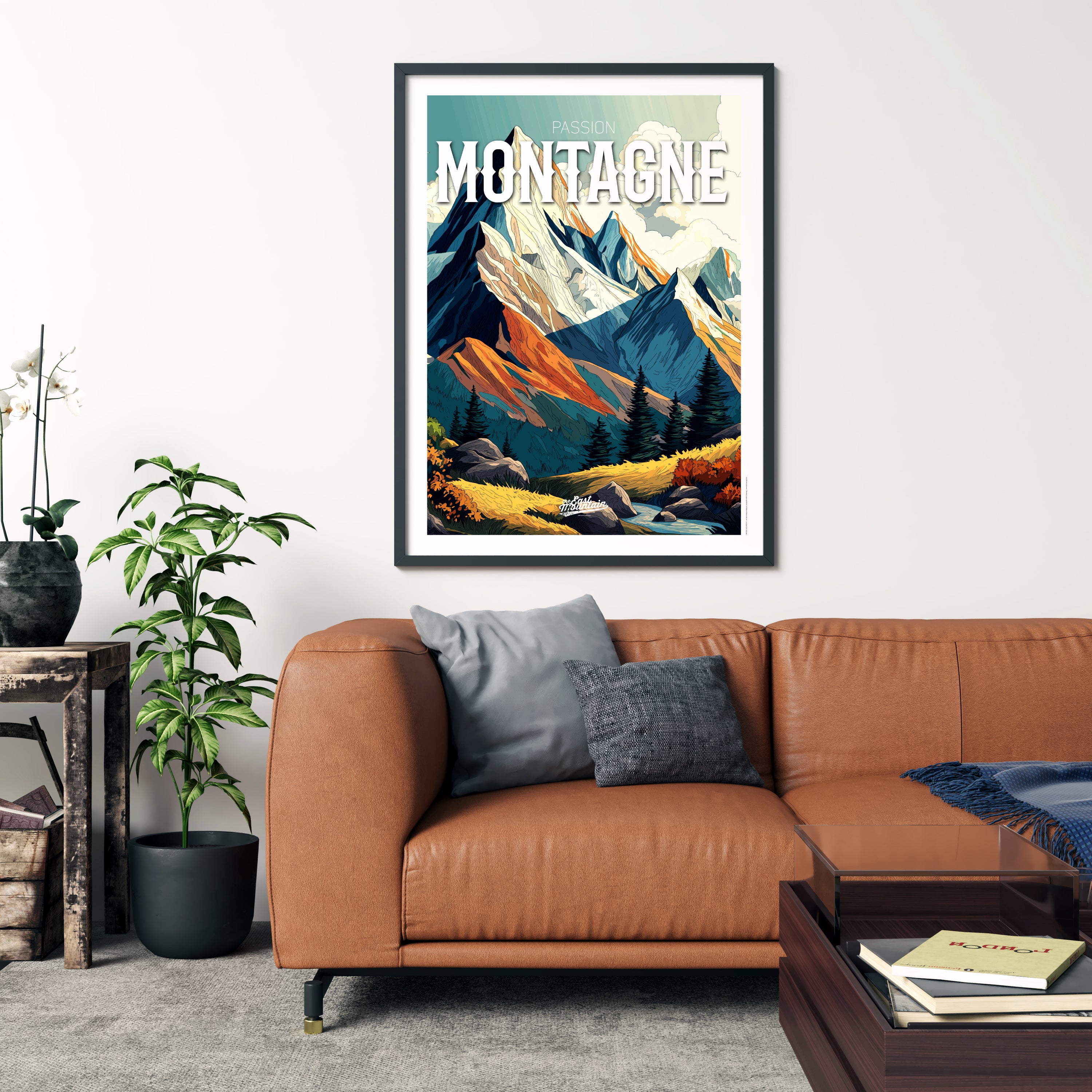 Affiche PASSION MONTAGNE - LES COULEURS DES CIMES – Illustration décorative esprit nature | THE EAST MOUNTAIN